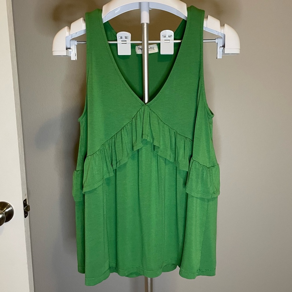 Babydoll Tank in kelly green